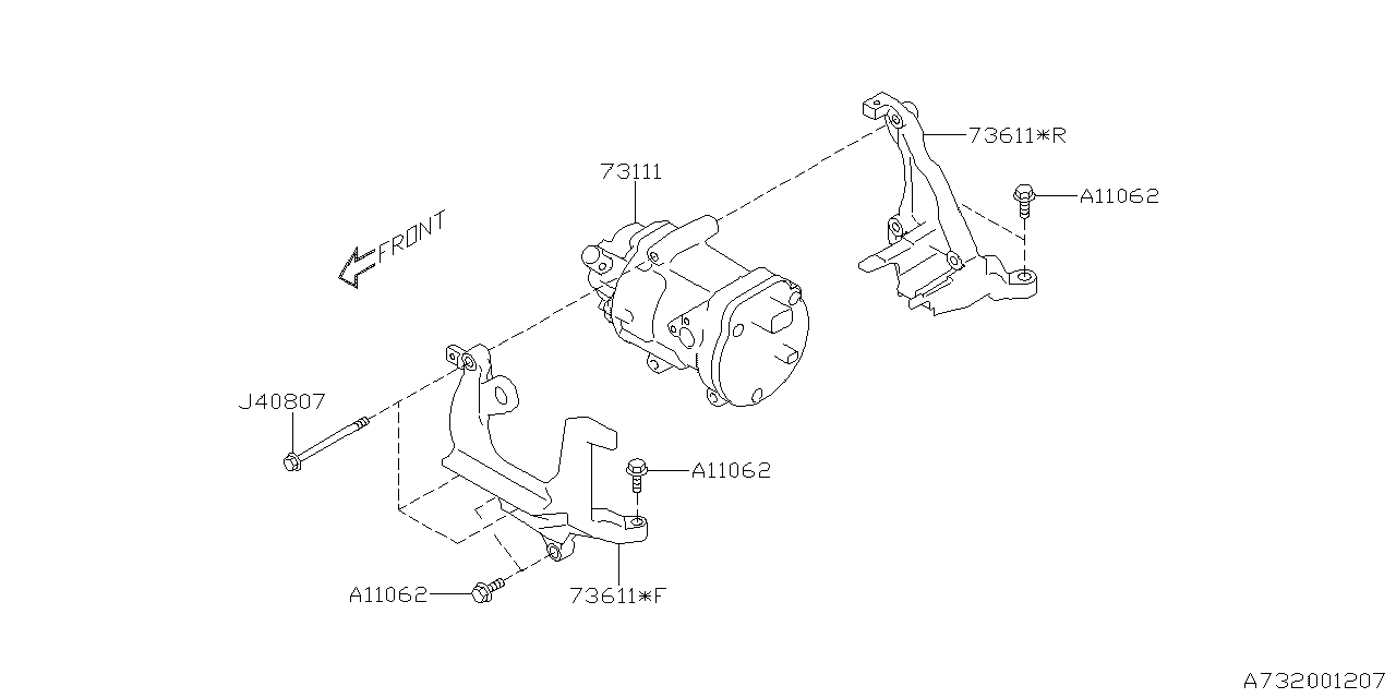 Diagram COMPRESSOR for your 1998 Subaru Forester   