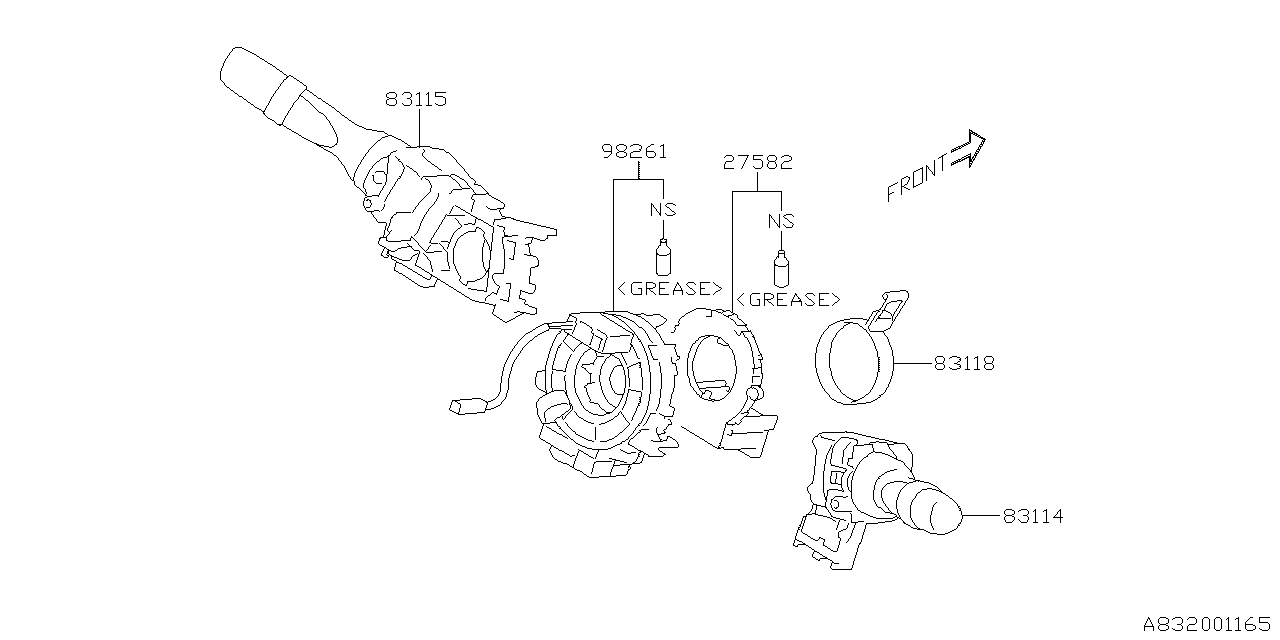 Diagram SWITCH (COMBINATION) for your 2020 Subaru Legacy 2.5L CVT 4WD Limited 