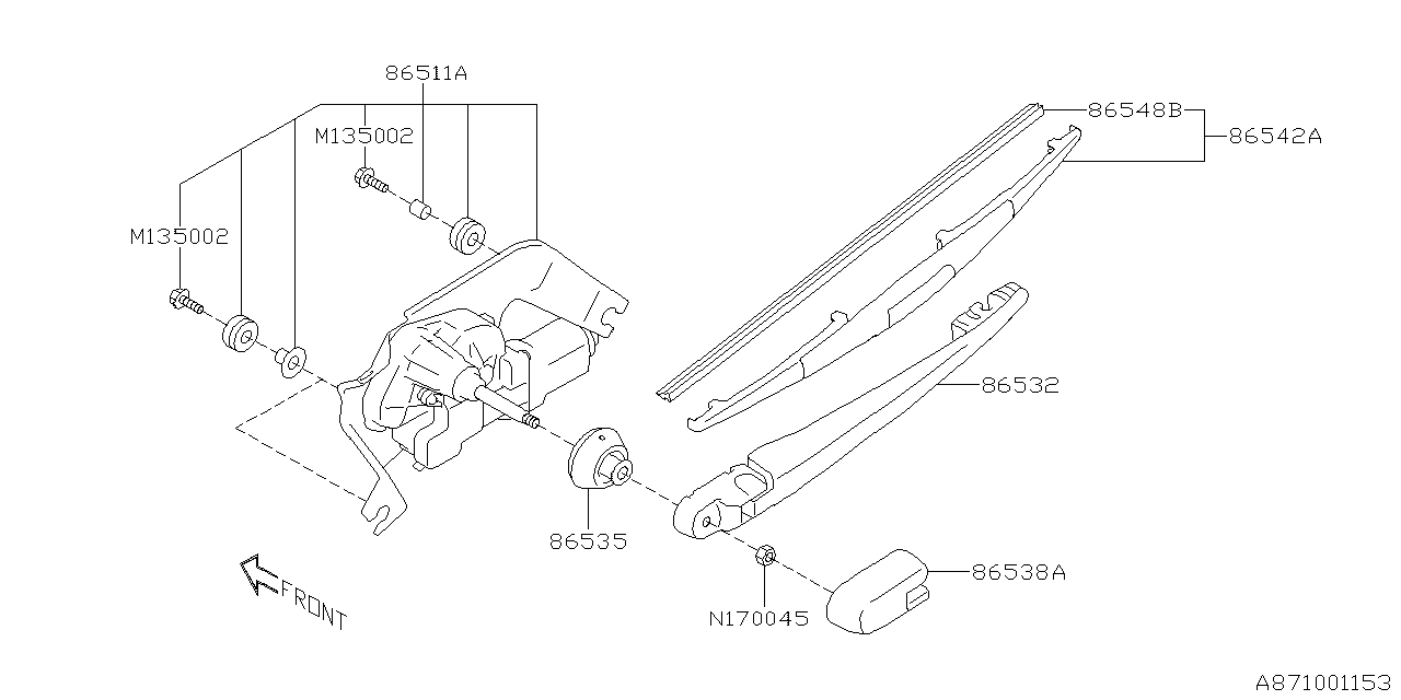 Diagram WIPER (REAR) for your 2017 Subaru Impreza   