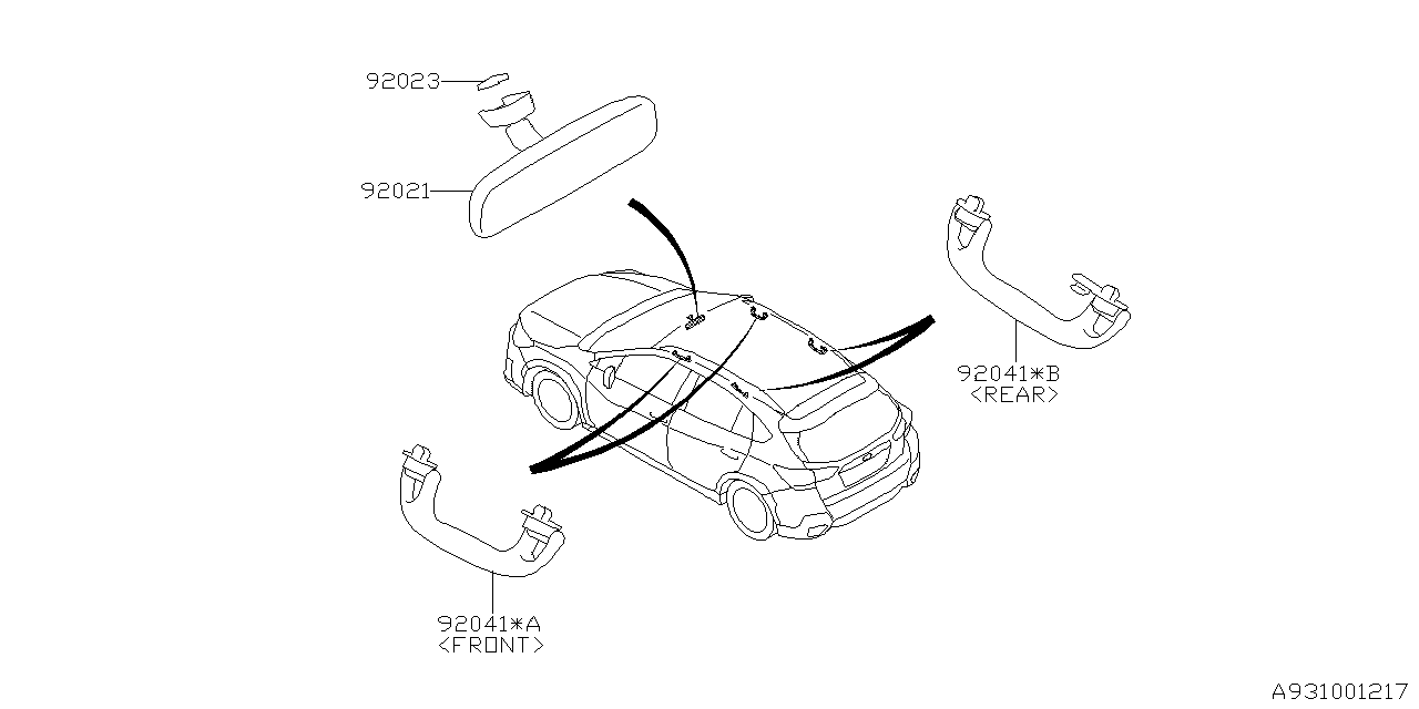 Diagram ROOM INNER PARTS for your 2003 Subaru STI   