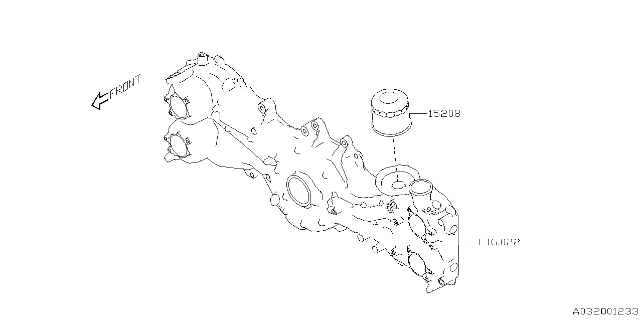 Diagram OIL PUMP & FILTER for your Subaru Crosstrek  