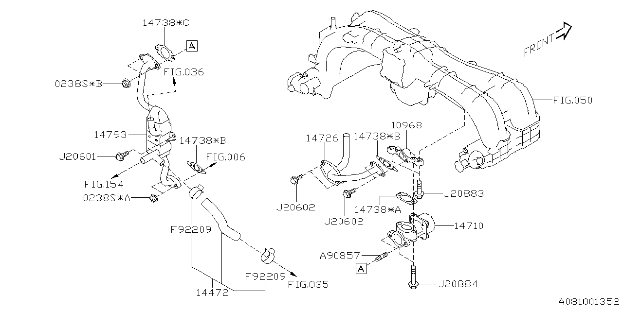 Diagram EMISSION CONTROL (EGR) for your 2021 Subaru Impreza  Sport Wagon 