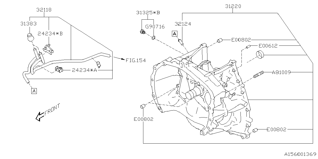 Diagram AT, TORQUE CONVERTER & CONVERTER CASE for your 2004 Subaru Impreza  RS Sedan 