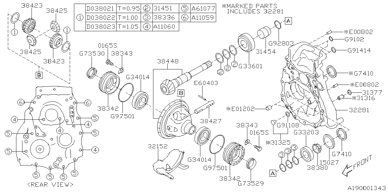 2024 Subaru Crosstrek 2.0L EYESIGHT Case Complete Differential