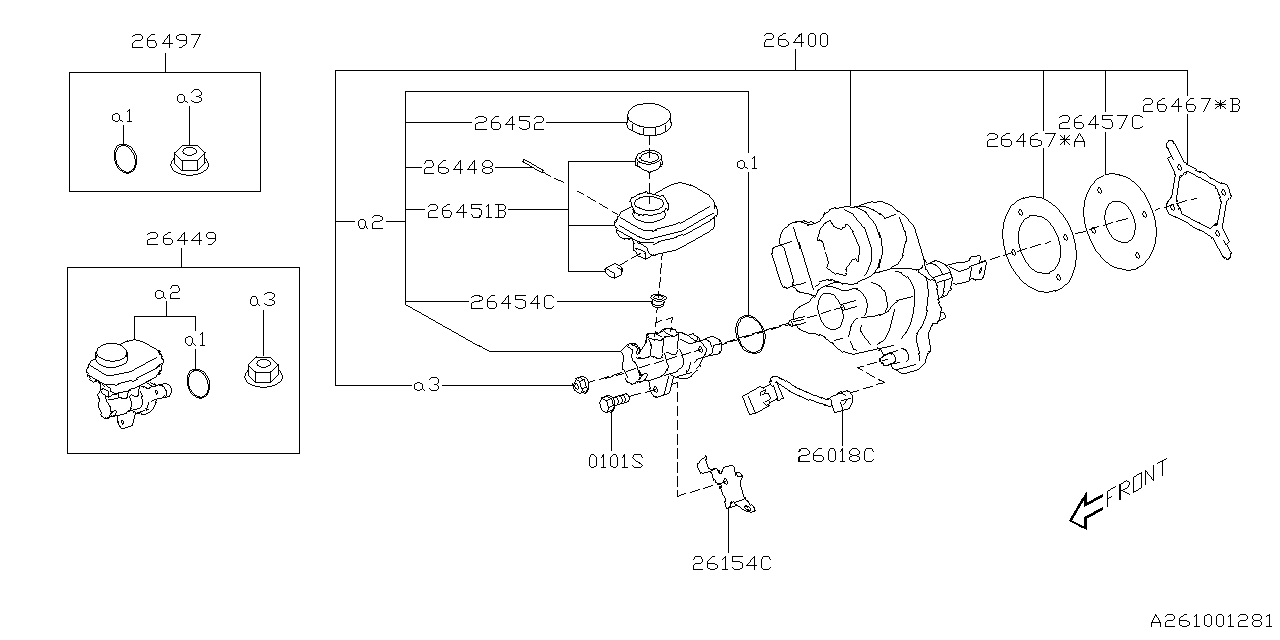 Diagram BRAKE SYSTEM (MASTER CYLINDER) for your 2025 Subaru Crosstrek   