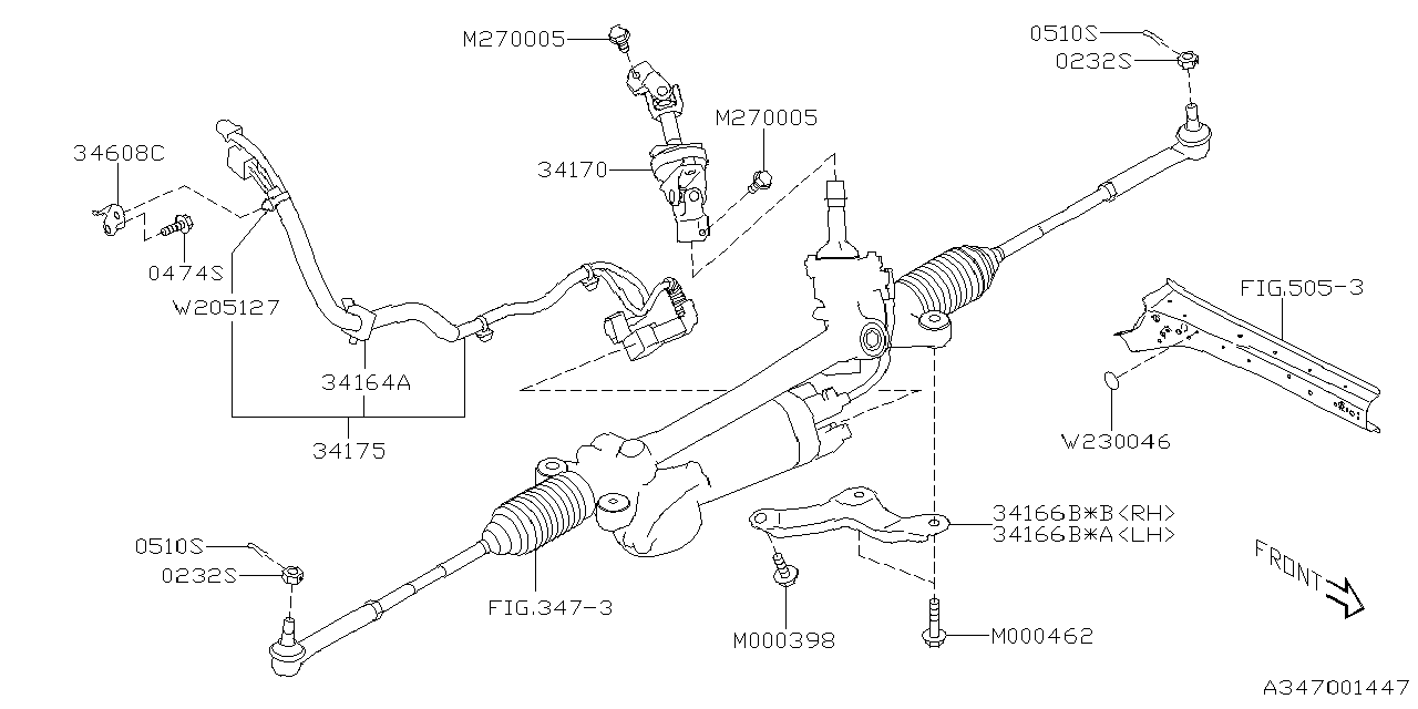 POWER STEERING GEAR BOX Diagram