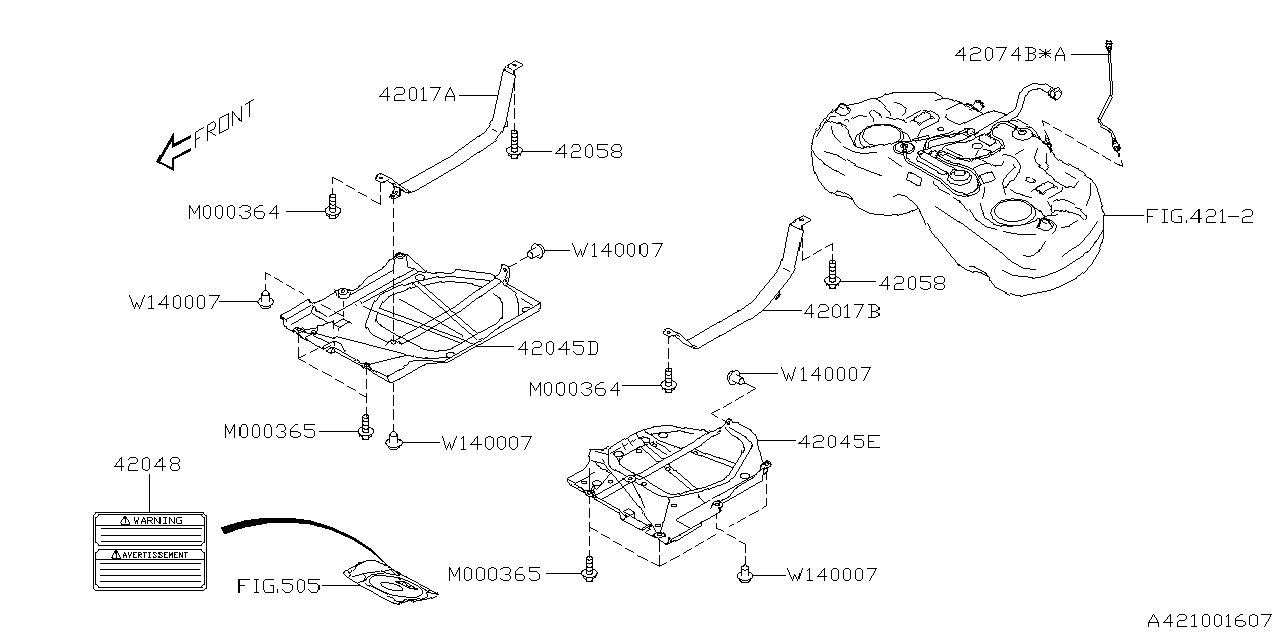 Diagram FUEL TANK for your 2012 Subaru Impreza  Premium Wagon 