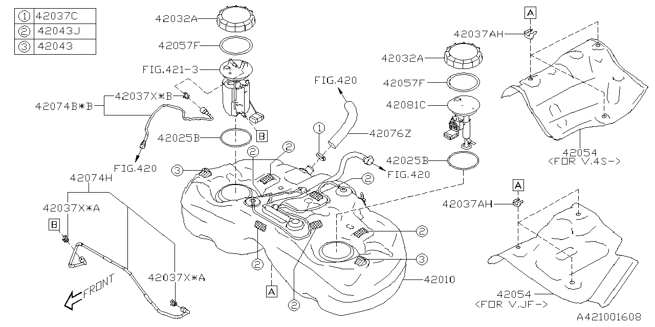 Diagram FUEL TANK for your 2023 Subaru Crosstrek   