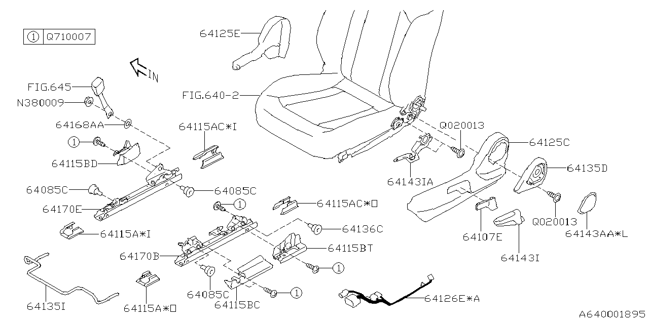 Diagram FRONT SEAT for your Subaru Crosstrek  EYESIGHT