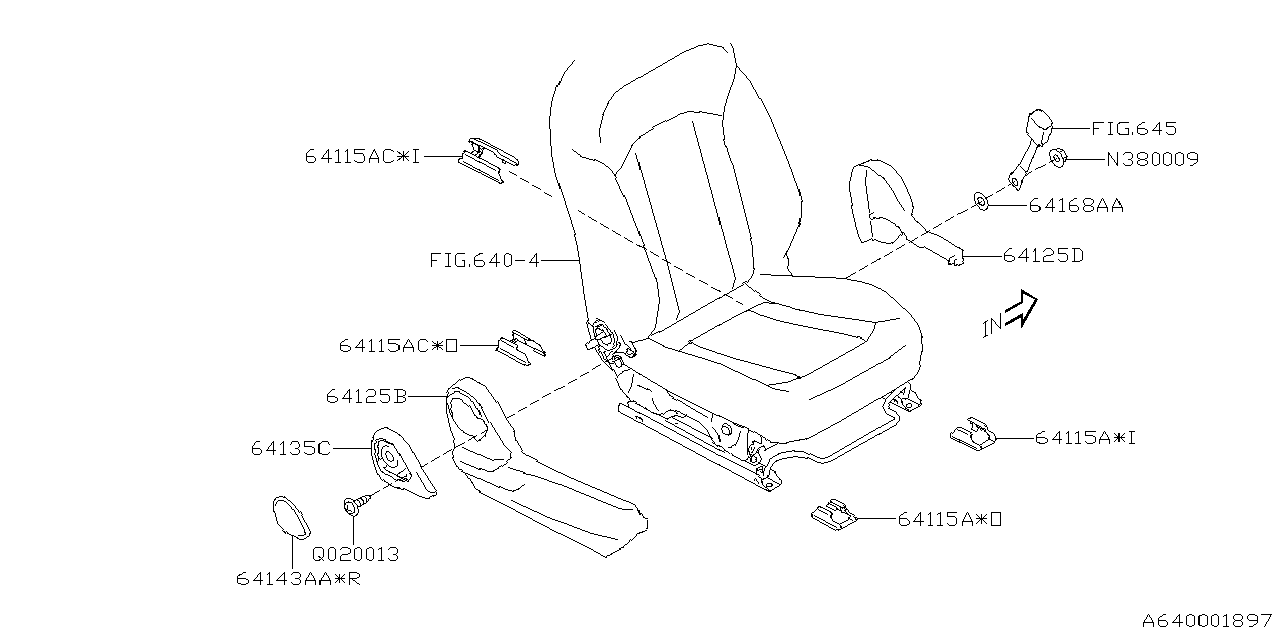 Diagram FRONT SEAT for your Subaru Crosstrek  EYESIGHT