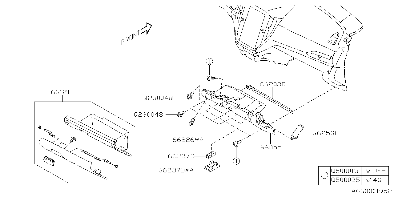 Diagram INSTRUMENT PANEL for your 2018 Subaru Forester   