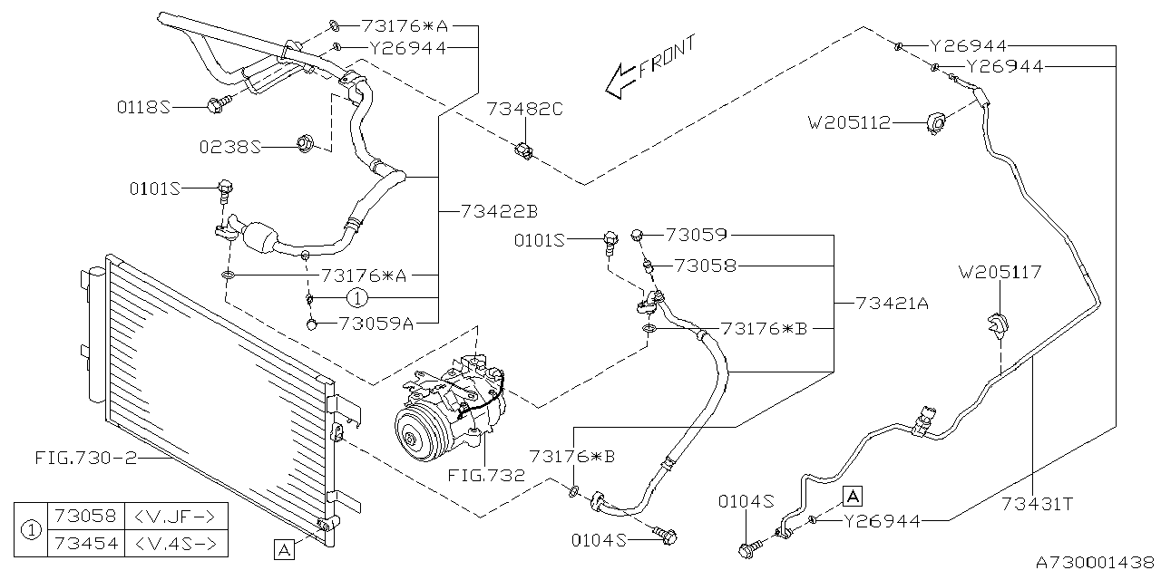 Diagram AIR CONDITIONER SYSTEM for your Subaru Crosstrek  