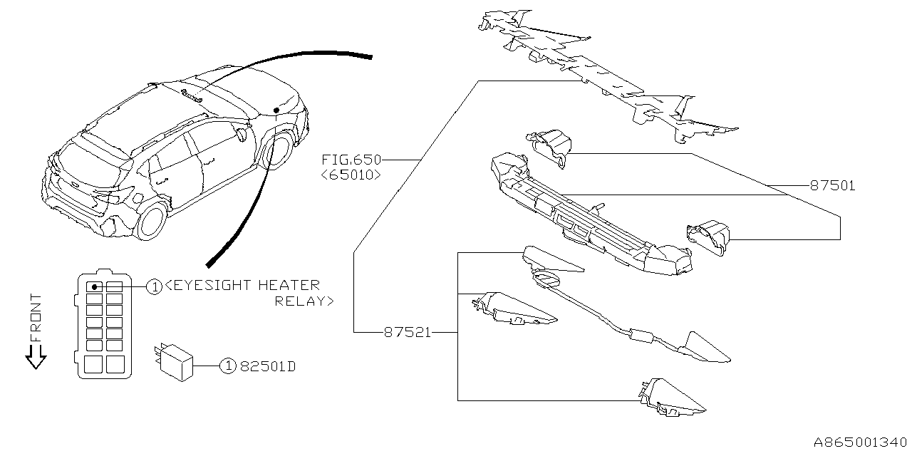 Diagram ADA SYSTEM for your 2018 Subaru Crosstrek 2.0L CVT Premium 