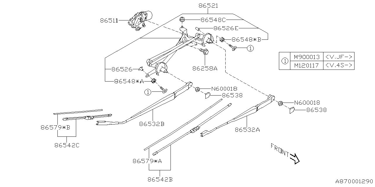 Diagram WIPER (WINDSHILDE) for your 2024 Subaru Crosstrek   