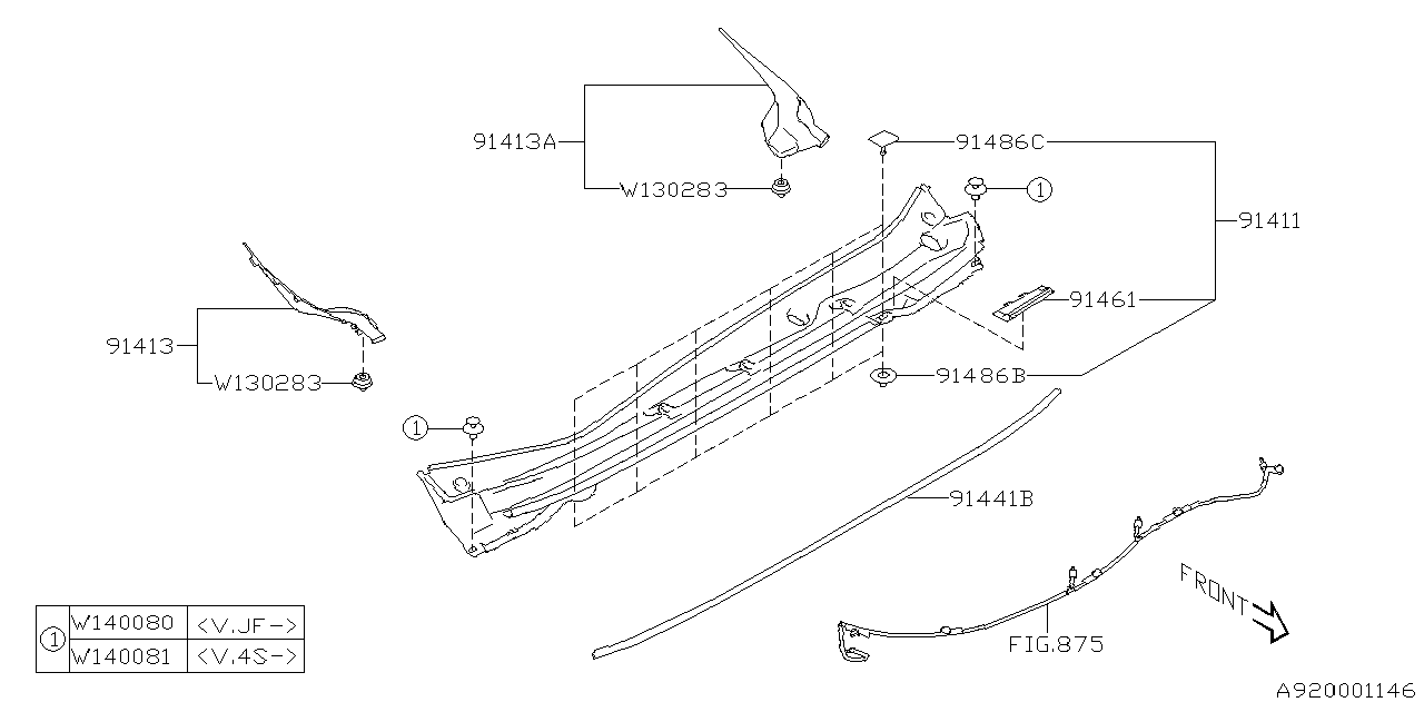 Diagram COWL PANEL for your 2019 Subaru WRX  Base 