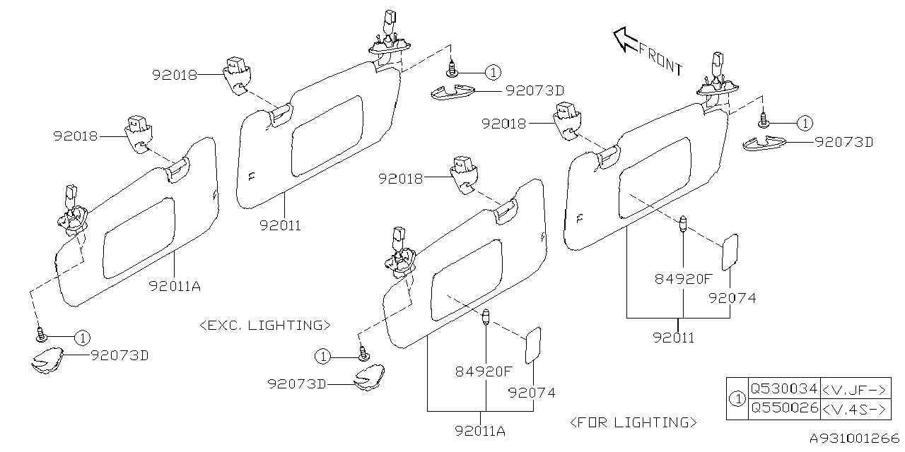 Diagram ROOM INNER PARTS for your 2002 Subaru STI   