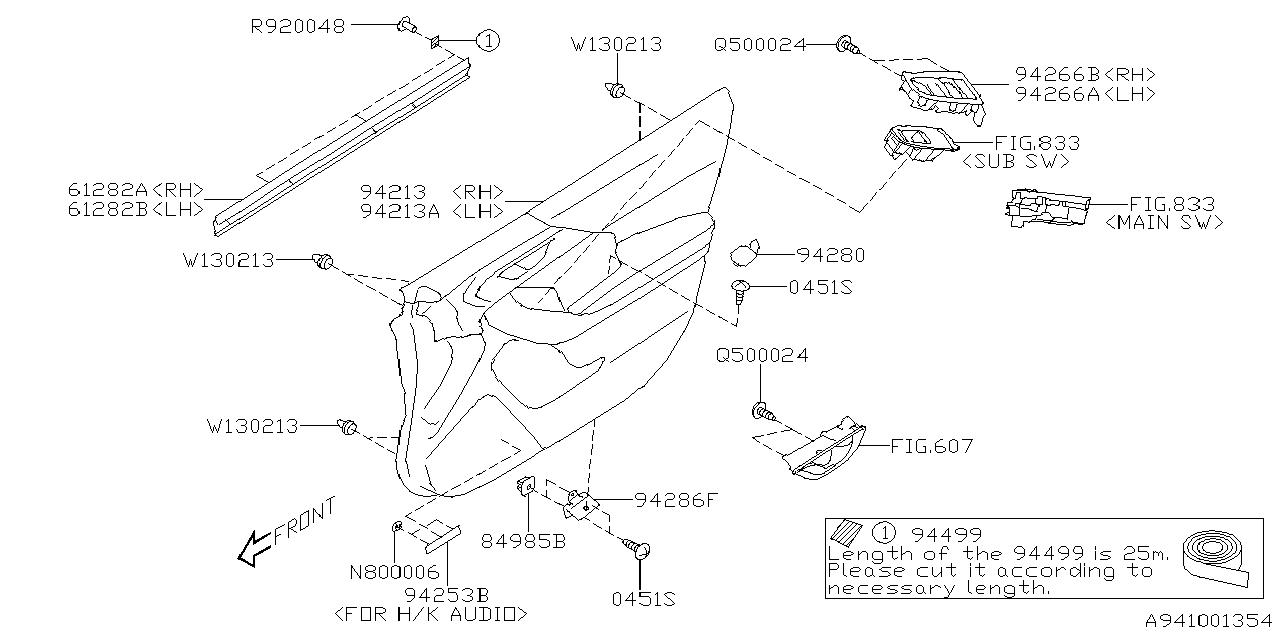 Diagram DOOR TRIM for your Subaru Crosstrek  