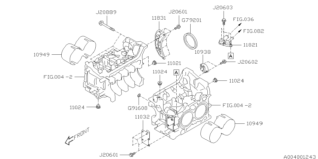 Diagram CYLINDER BLOCK for your 2016 Subaru Crosstrek   