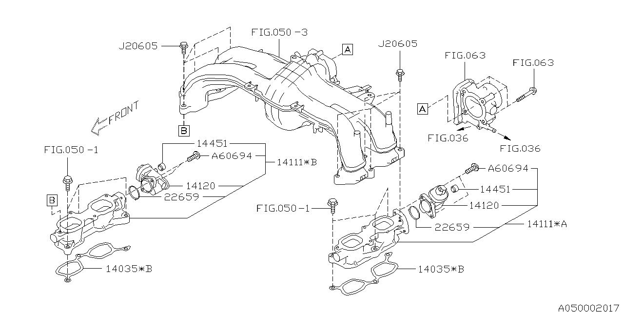 Diagram INTAKE MANIFOLD for your 2021 Subaru Forester  SPORT w/EyeSight BASE 