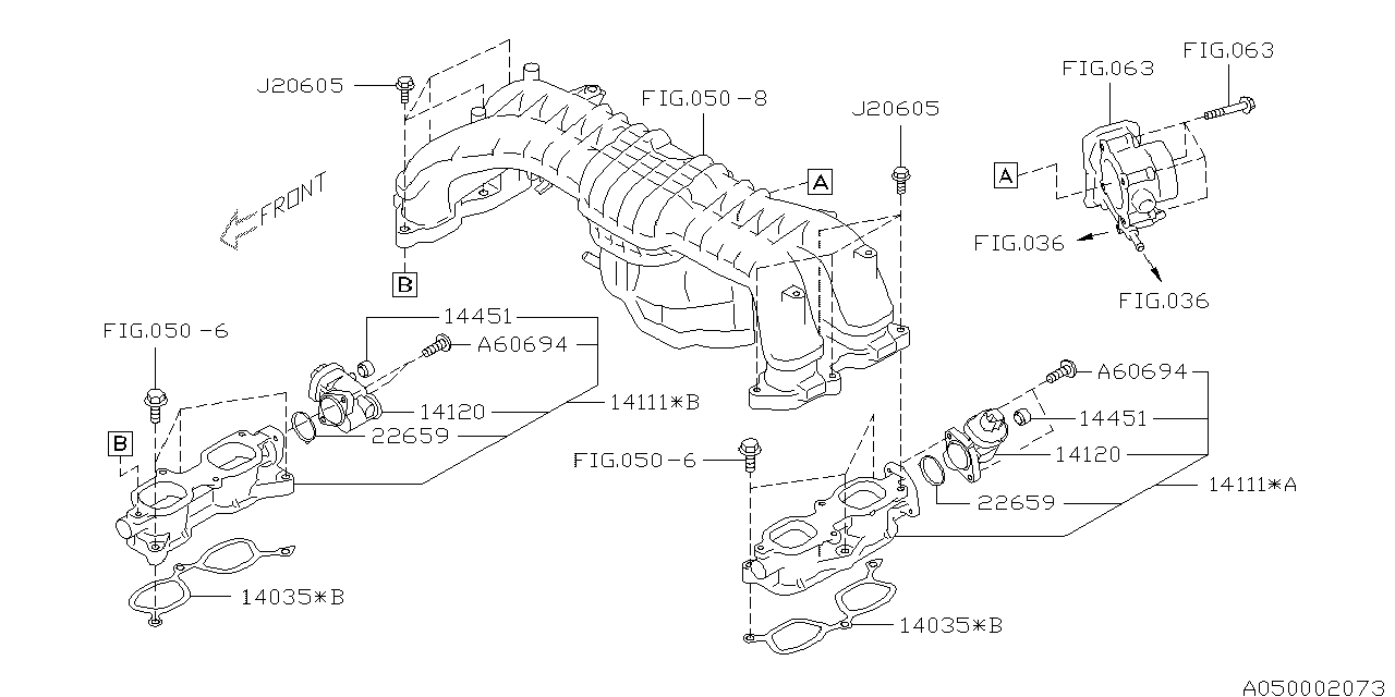 Diagram INTAKE MANIFOLD for your 2021 Subaru Forester  SPORT w/EyeSight BASE 