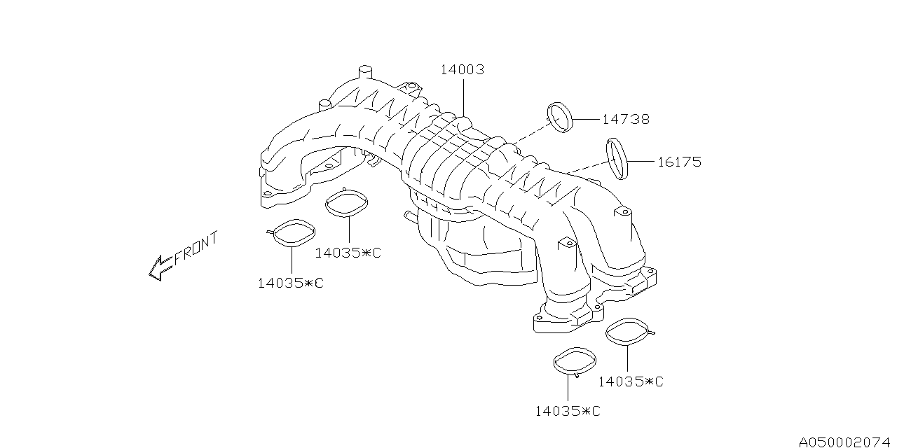 Diagram INTAKE MANIFOLD for your 2012 Subaru Forester  X Premium 