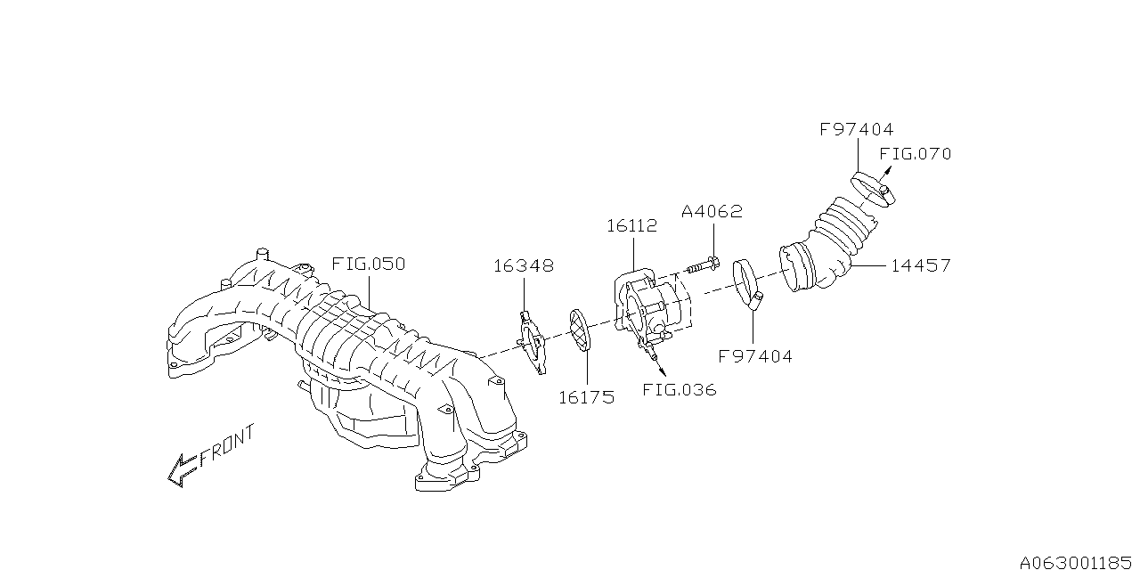 Diagram THROTTLE CHAMBER for your 2013 Subaru Impreza 2.0L CVT 4WD Premium Plus Sedan 