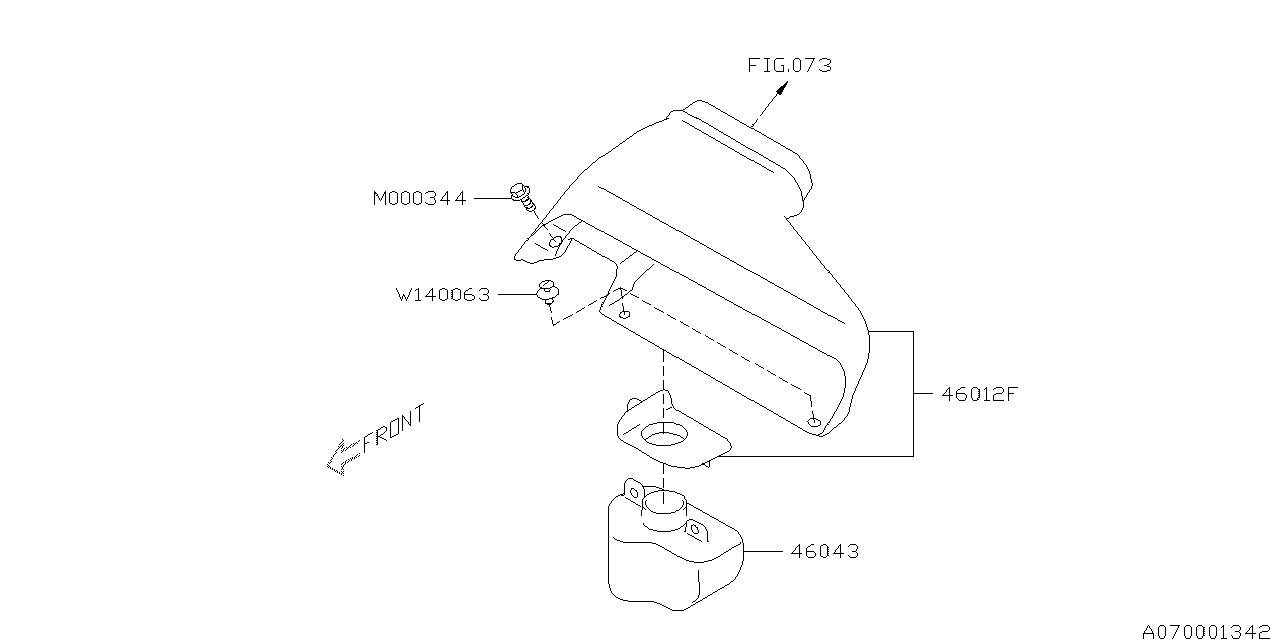 Diagram AIR CLEANER & ELEMENT for your 2019 Subaru Crosstrek  Premium w/Eyesight 