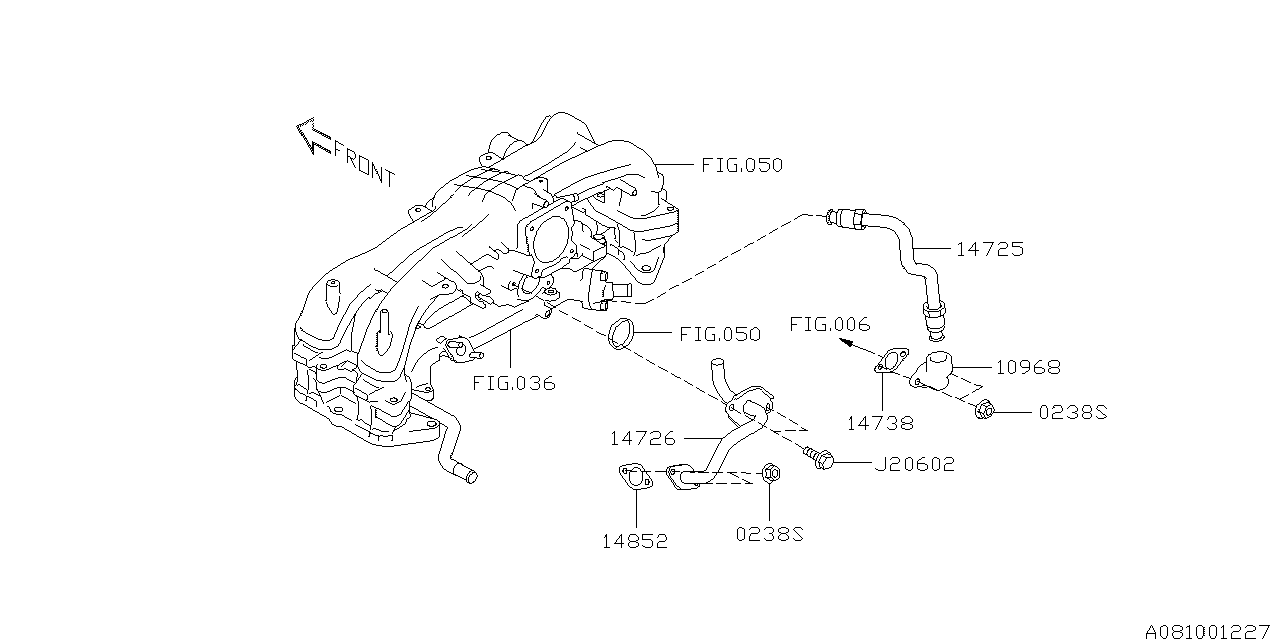 Diagram EMISSION CONTROL (EGR) for your 2020 Subaru Outback   