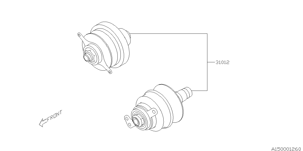 Diagram AT, TRANSMISSION ASSEMBLY for your Subaru Crosstrek  