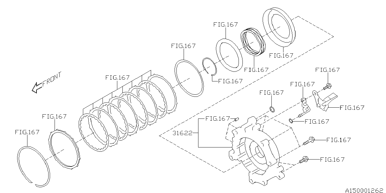 Diagram AT, TRANSMISSION ASSEMBLY for your Subaru Crosstrek  