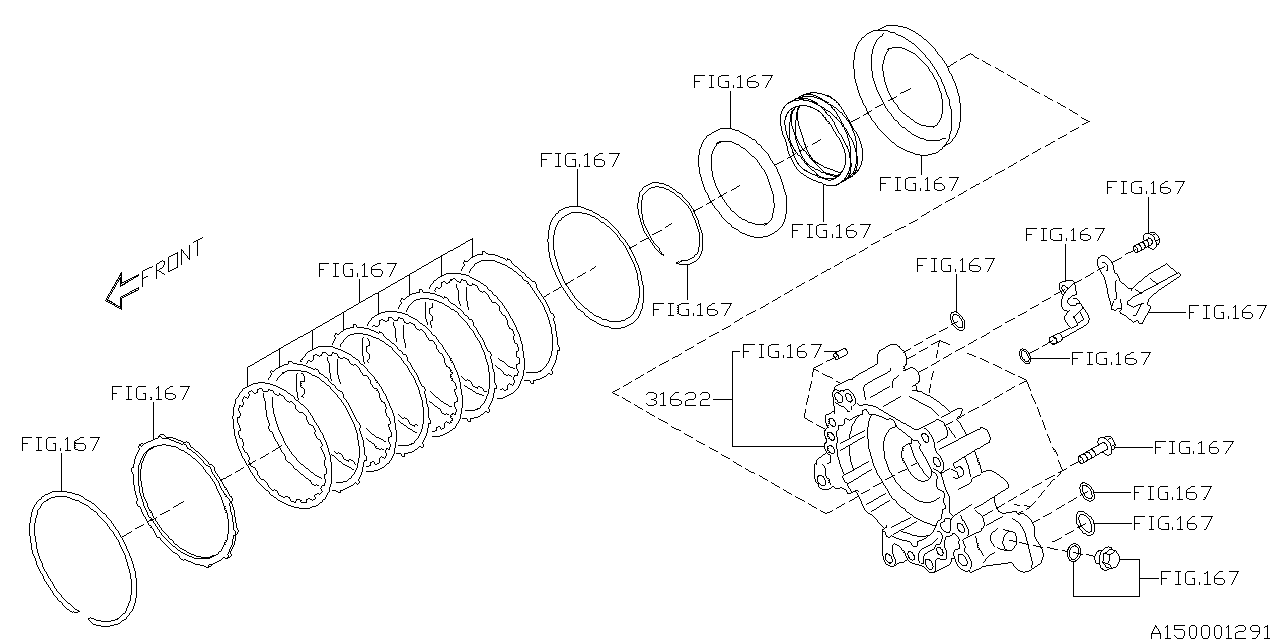 Diagram AT, TRANSMISSION ASSEMBLY for your Subaru Crosstrek  