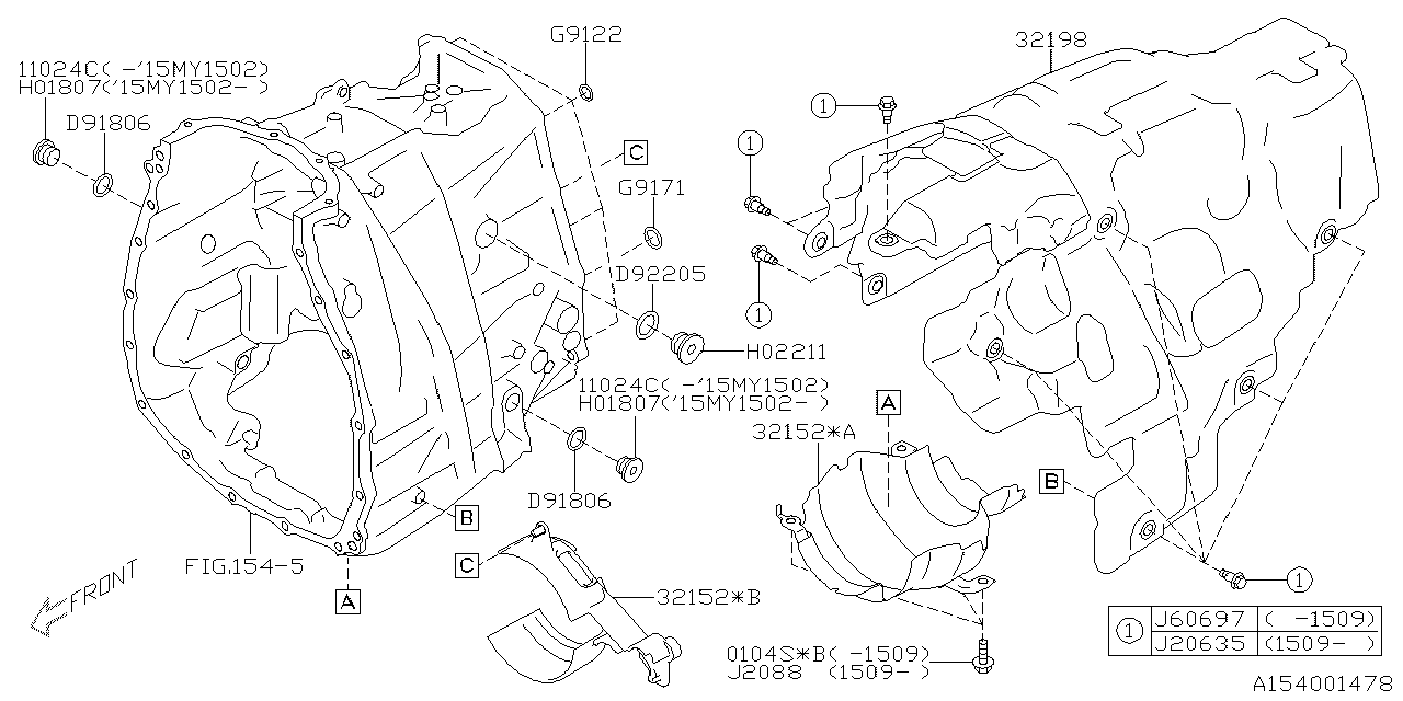 Diagram AT, TRANSMISSION CASE for your 2021 Subaru Impreza   