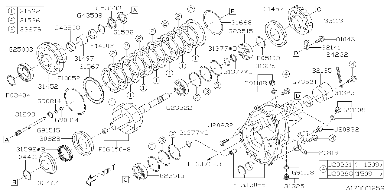 Diagram AT, TRANSFER & EXTENSION for your 2014 Subaru Impreza  Limited Wagon 