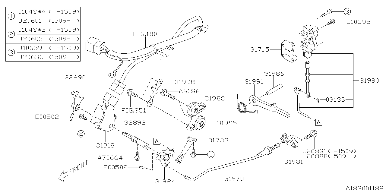 Diagram AT, CONTROL DEVICE for your Subaru