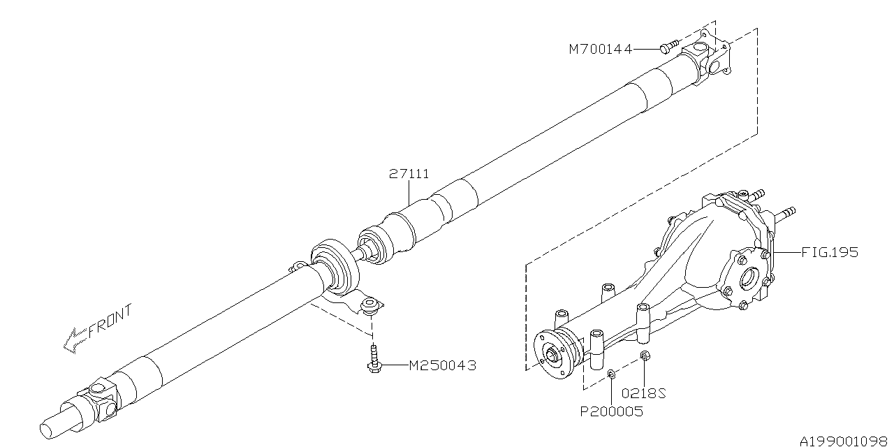 Diagram PROPELLER SHAFT for your Subaru Impreza  