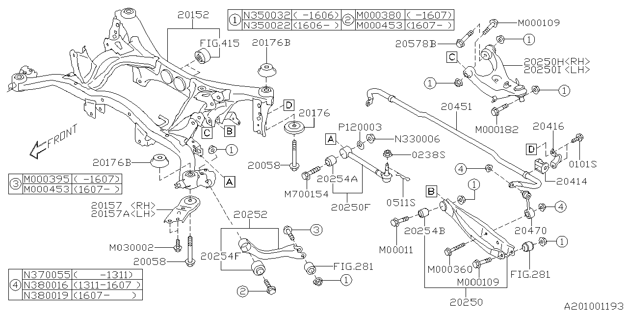 Diagram REAR SUSPENSION for your 2013 Subaru Impreza   