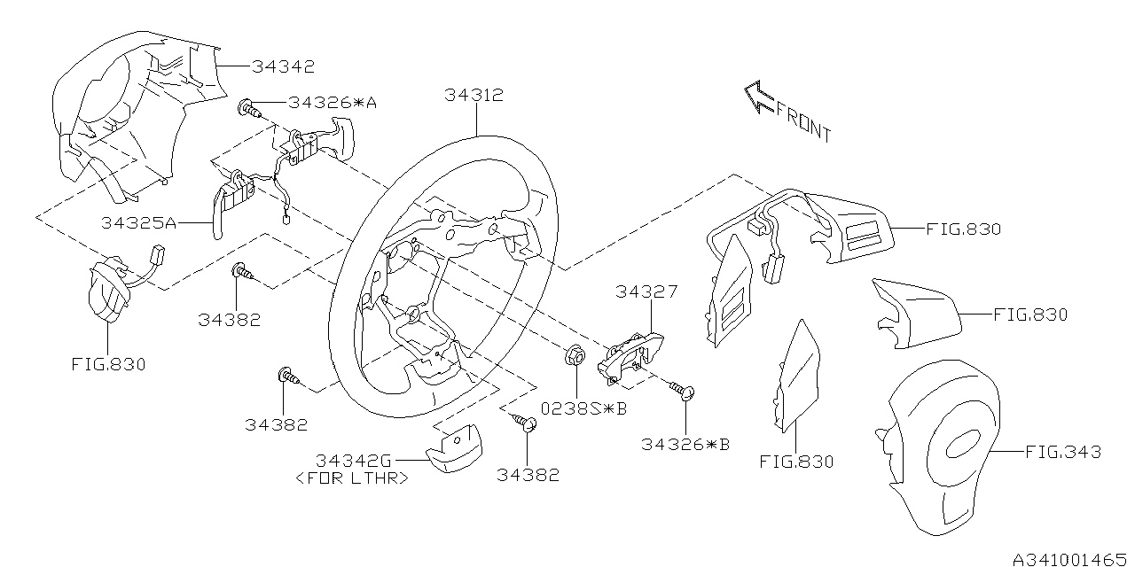 Diagram STEERING COLUMN for your Subaru BRZ  