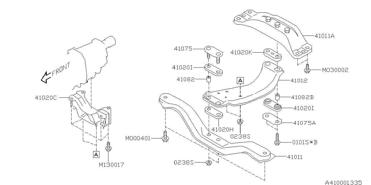 Diagram ENGINE MOUNTING for your 2025 Subaru Ascent   