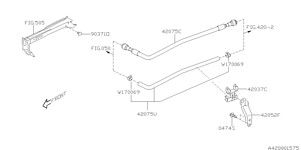 Diagram FUEL PIPING for your 2010 Subaru Impreza  GT Wagon 