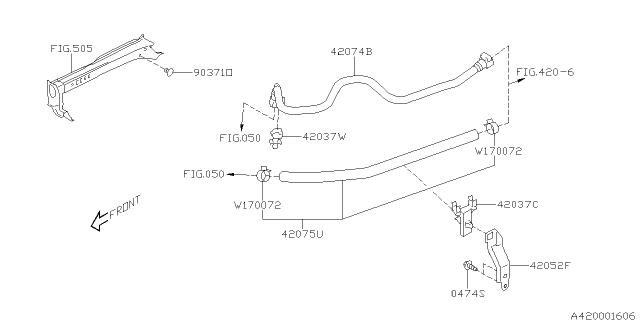 Diagram FUEL PIPING for your 2000 Subaru Impreza 2.5L MT RS Sedan 