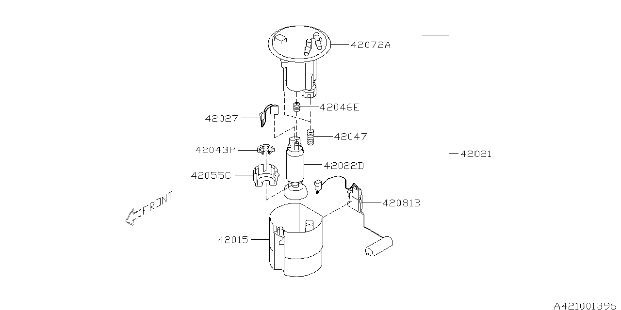 Diagram FUEL TANK for your Subaru