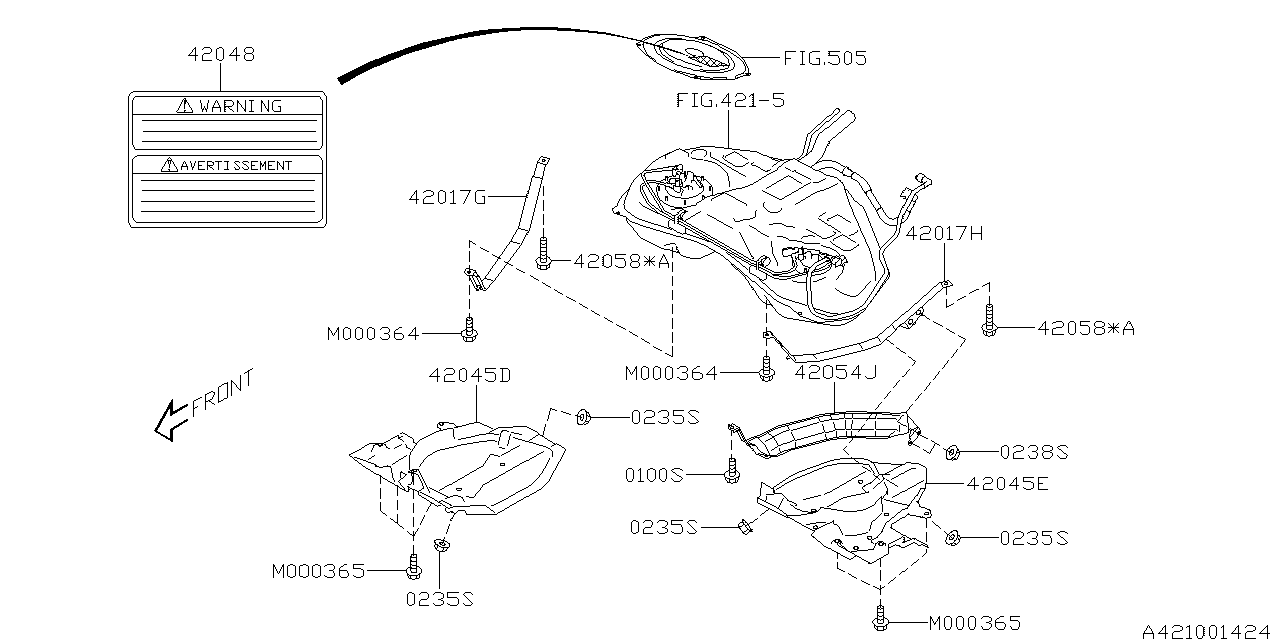 Diagram FUEL TANK for your 1999 Subaru Impreza   