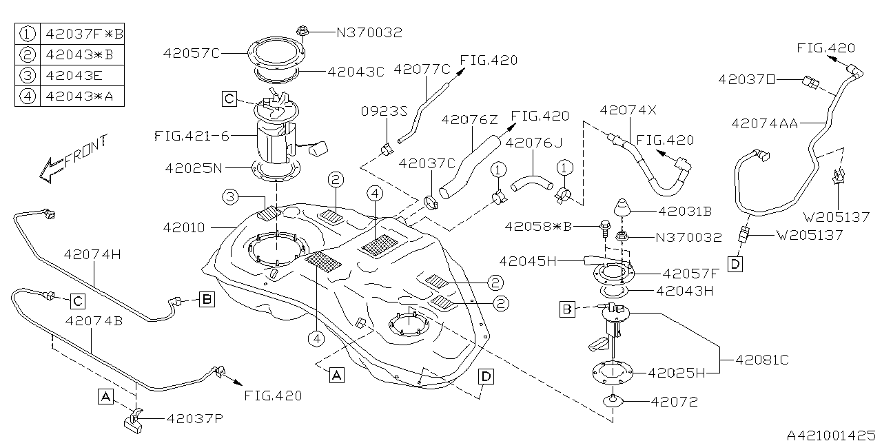 Diagram FUEL TANK for your 2015 Subaru Crosstrek  Limited 