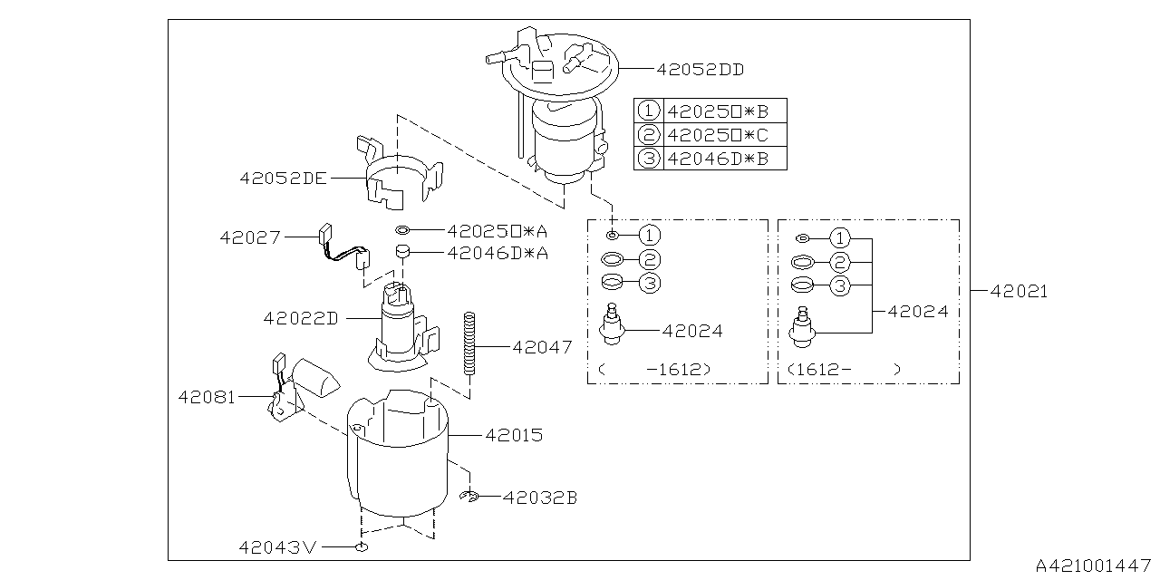 Diagram FUEL TANK for your 1995 Subaru Impreza   