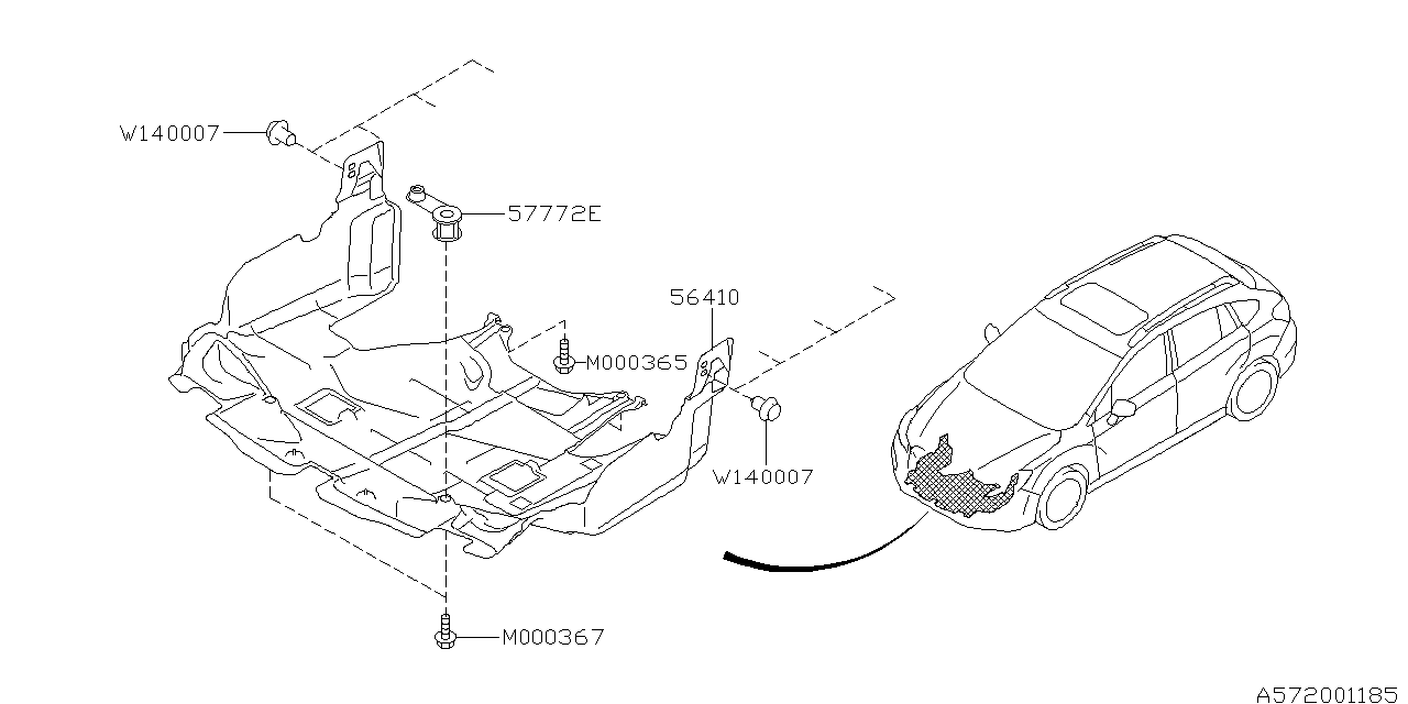 UNDER COVER & EXHAUST COVER Diagram