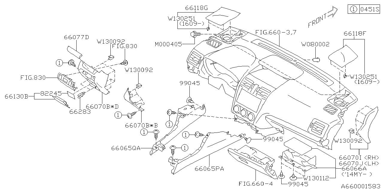 Diagram INSTRUMENT PANEL for your 2022 Subaru STI   