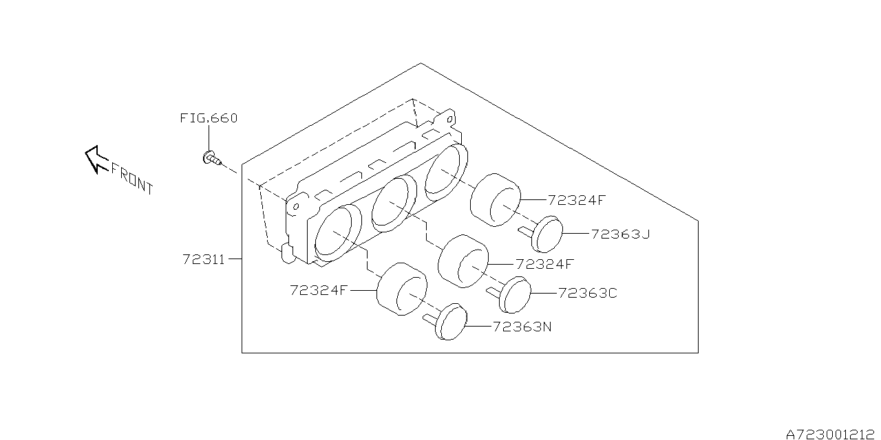 Diagram HEATER CONTROL for your 2012 Subaru Impreza   