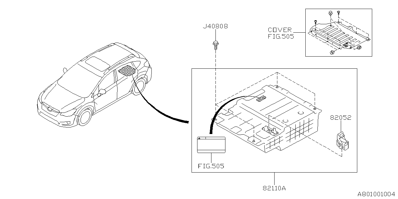 Diagram MAIN BATTERY PARTS for your 2014 Subaru Crosstrek   