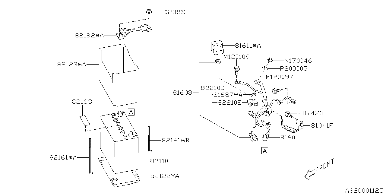 Diagram BATTERY EQUIPMENT for your 2020 Subaru Crosstrek  Base 