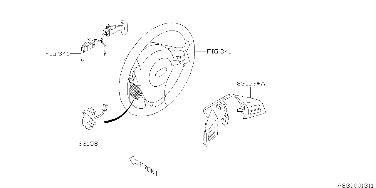 Diagram SWITCH (INSTRUMENTPANEL) for your 2012 Subaru STI  Sport SEDAN 